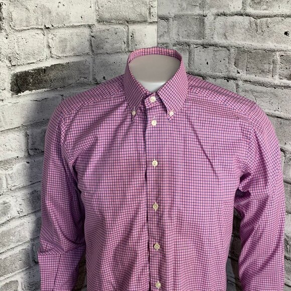 Eton Contemporary Check Button Down Dress Shirt - Picture 2 of 14